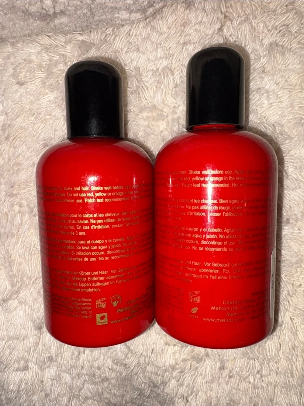 2X Mehron Liquid Makeup - Bright Red Bottle Pigmented
